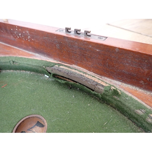 683 - A 19th Century mahogany Bar Billiards Table, two Cues and a set of Balls