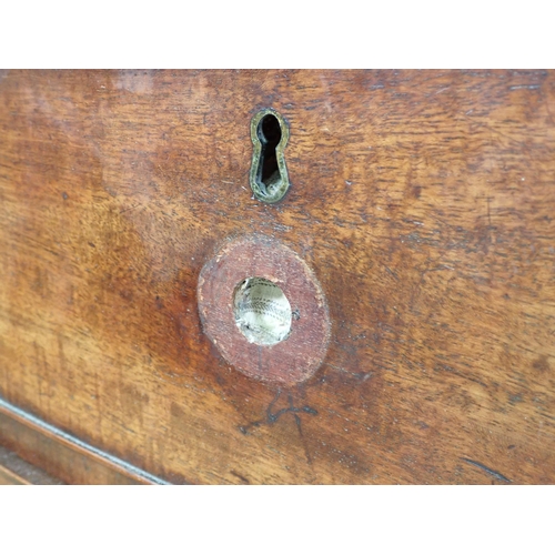 772 - A Victorian mahogany bow fronted Chest of two short and three long drawers A/F 3ft 6in W x 3ft H