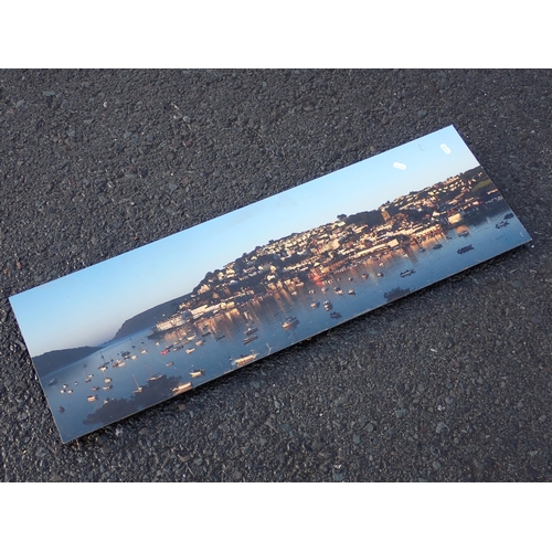 815 - Two large photos of Devonshire coastal scenes ; together with a print after Gill Evans depicting a d... 