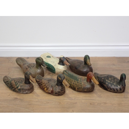 821 - Seven carved and painted decorative duck Decoys