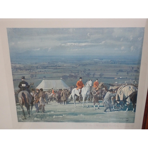 830A - AFTER SIR ALFRED MUNNINGS P.R.A. The Belvoir Hunt, Point-to-Point Meeting, colour reproduction, Pl. ... 