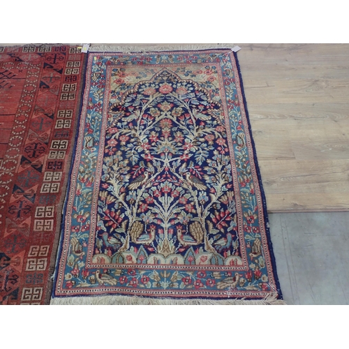 94 - A red ground Rug and a blue ground Rug (both A/F)