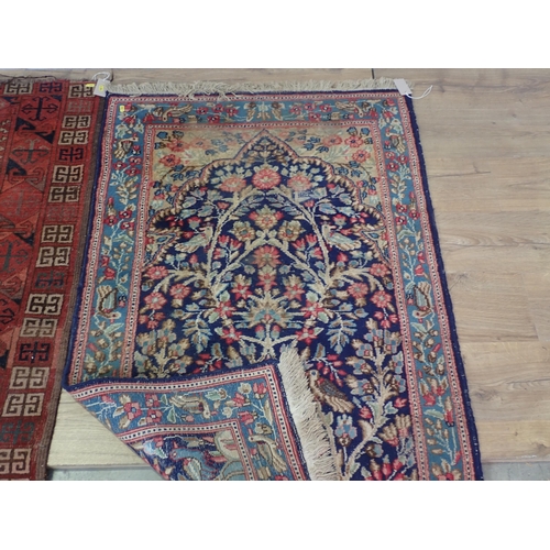 94 - A red ground Rug and a blue ground Rug (both A/F)