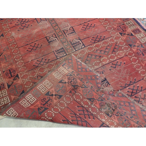 94 - A red ground Rug and a blue ground Rug (both A/F)