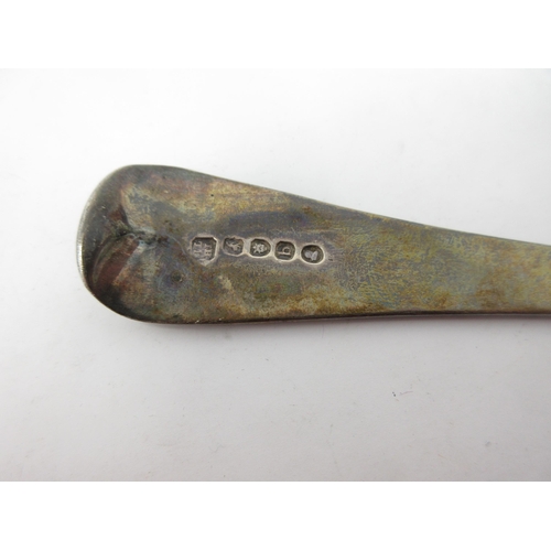 143 - A George III silver Basting Spoon old English pattern engraved initial A, London 1817