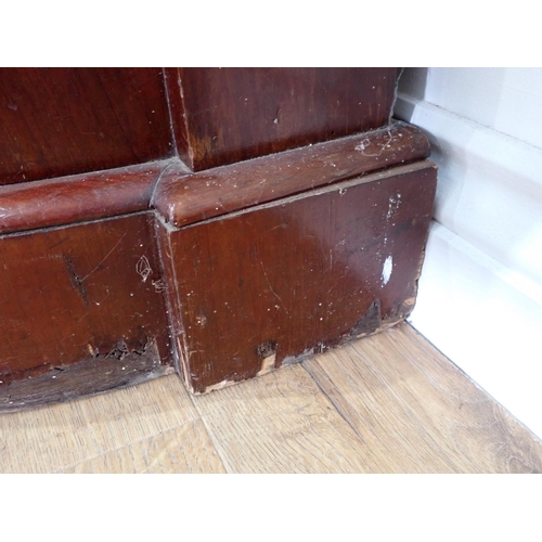 15 - A Victorian mahogany Chiffonier fitted pair of cupboard doors with associated walnut mirror back