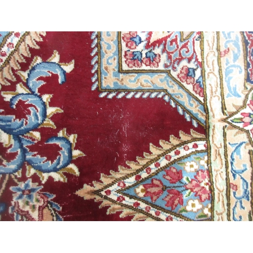 298 - A Persian style Carpet of multi-bordered design with central star on a red ground, 13ft 4in x 9ft 8i... 