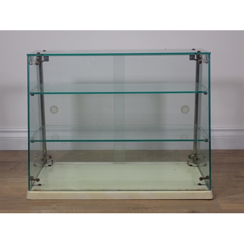 308 - A Seal glass shop counter Display Cabinet 2ft W x 1ft 6in H