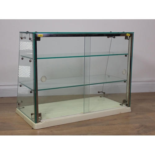 308 - A Seal glass shop counter Display Cabinet 2ft W x 1ft 6in H