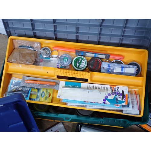 347 - A quantity of Fishing Tackle including fly tying materials, floats, line, etc.