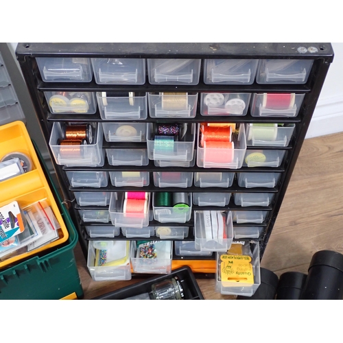 347 - A quantity of Fishing Tackle including fly tying materials, floats, line, etc.