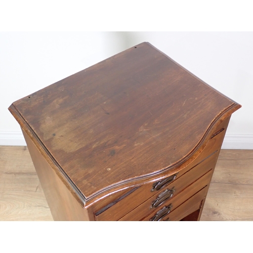 359 - An Edwardian mahogany Sheet Music Chest fitted four drawers 2ft 10in H x 1ft 7in W