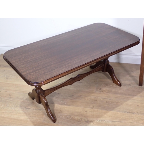 360 - A 19th Century mahogany Side Table fitted single drawer 2ft 2in W x 2ft 1in H, a modern mahogany Cof... 