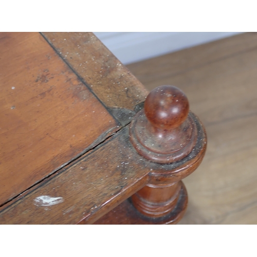 384 - A 19th Century mahogany and satinwood Music Canterbury of four shelves above drawer to base A/F 1ft ... 