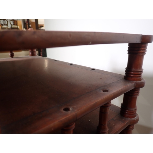 384 - A 19th Century mahogany and satinwood Music Canterbury of four shelves above drawer to base A/F 1ft ... 