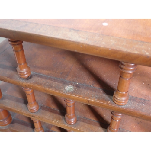 384 - A 19th Century mahogany and satinwood Music Canterbury of four shelves above drawer to base A/F 1ft ... 