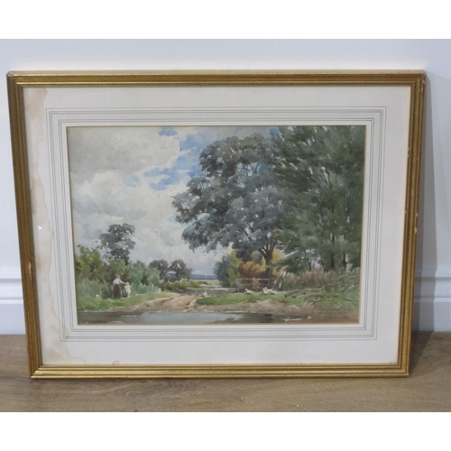 411 - E.C. PASCOE HOLMAN. Hampshire by-way near Ringwood, signed and inscribed, watercolour, 11 x 15in; an... 