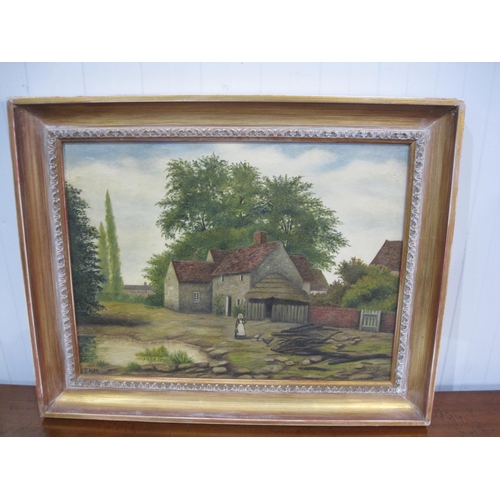 419 - E. STEWART WOOD. In a Cottage Garden, signed, watercolour, 14 x 11 1/2in; together with four late Vi... 