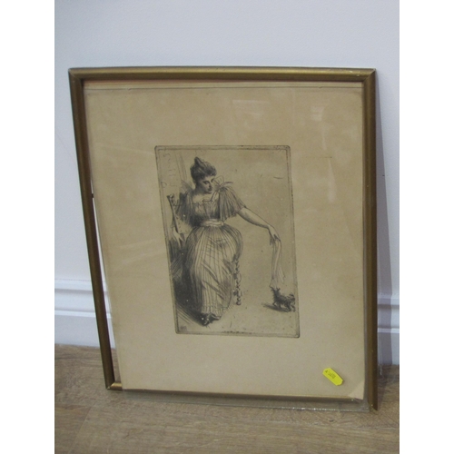 422 - AFTER ANDERS ZORN. Portrait of Gerda Hagborg, seated, bears signature and date 1893, pen and ink, po... 