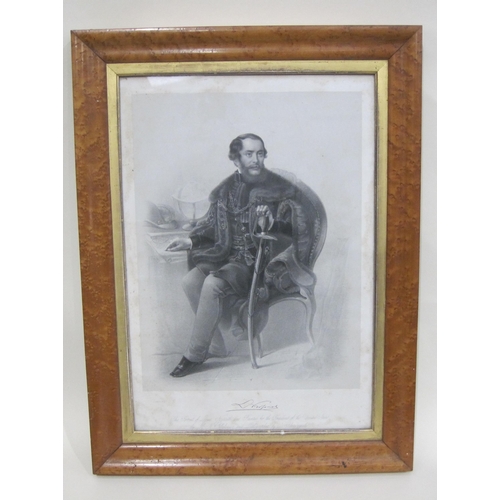 440 - CONTINENTAL SCHOOL, Mid 19th Century, Portrait of Louis Kossuth, seated full length, lithograph, 16 ... 