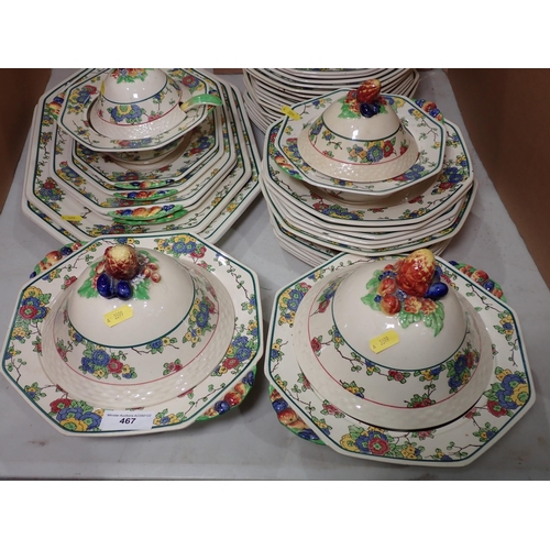 467 - A Royal Doulton 'Cromer' part Dinner Service including set of graduated Platters, Plates, Bowls, etc... 