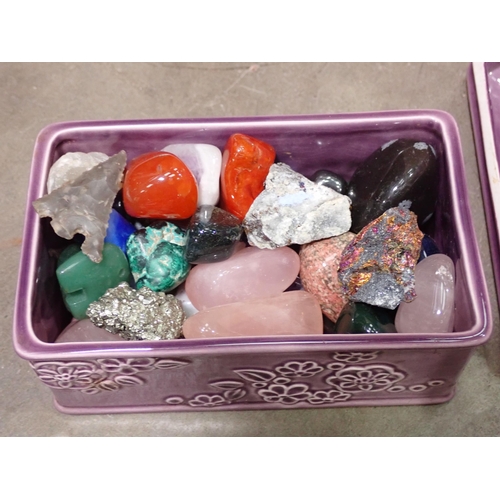 469 - Box of ceramics and glass including Ornaments and Paperweights, etc.