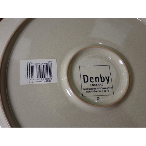 484 - A quantity of Denby 'Drama Cream' Plates and Serving Dishes