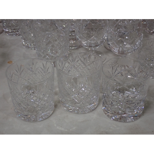 503 - A collection of crystal Drinking Glasses including Wines, Tumblers, Balloons, etc.