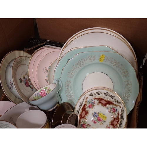 513 - Two boxes of Royal Tuscan 'Aristocrat' and other Dinner and Tea wares