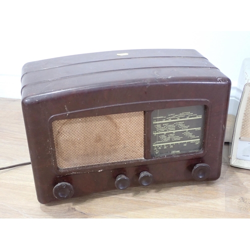 53 - A Pye vintage Radio, a Bakelite Radio, a walnut veneered Radio, etc. (passed PAT)