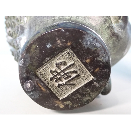 531 - A Powder Flask by James Dixon & Sons A/F, pair of Glove Stretchers, Buddha Head, copper Kettle, two ... 