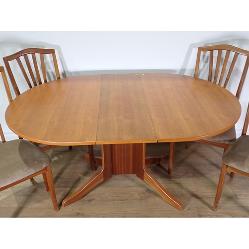 586 - A modern dropleaf Dining Table and four Chairs