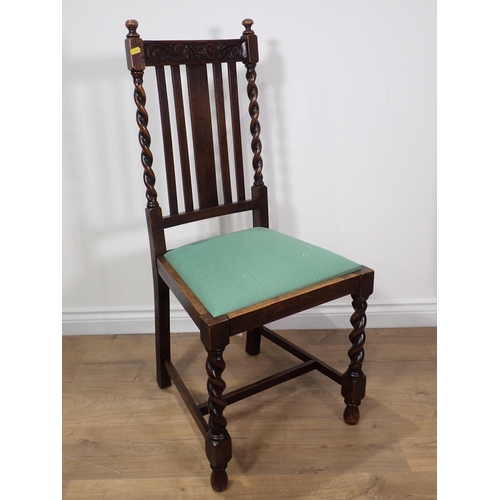 587 - A 20th Century oak Monk's Bench/Armchair with box seat 3ft H x 2ft 1in W and an oak single Chair wit... 