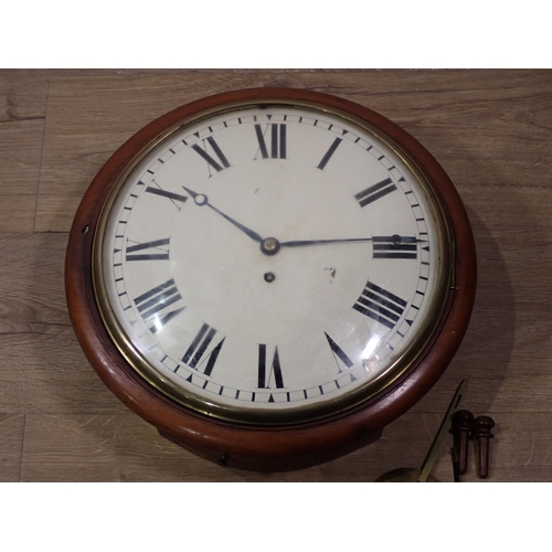 594 - A 19th Century mahogany cased Wall Clock 14in