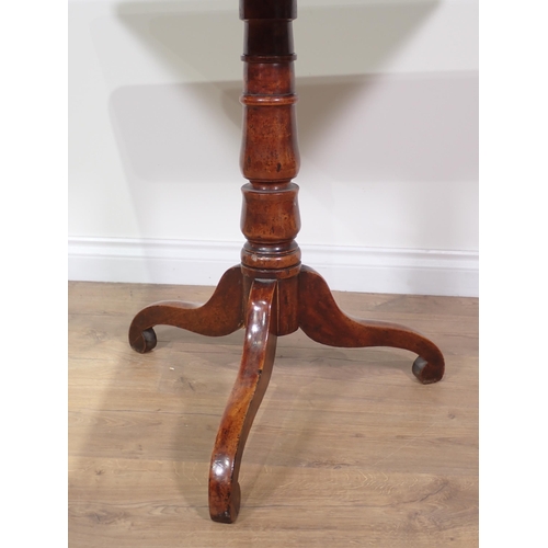 600 - A Victorian mahogany Pillar Table with rectangular top on tripod base 2ft 8in W x 2ft 4in H