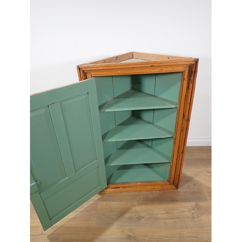 617 - An antique pine hanging Corner Cupboard 3ft 4in H x 2ft 2in W