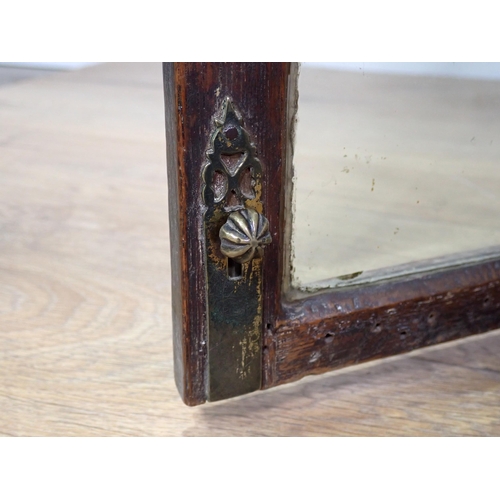 620 - An 18th Century oak and glazed Wall Cabinet 3ft 5in W x 2ft 5in H