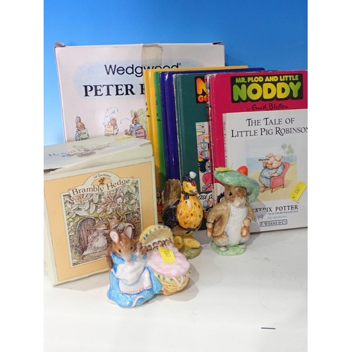 629 - Seven Beswick Beatrix Potter Figures (Some A/F), boxed Royal Doulton 'Primrose Woodmouse' Figure, bo... 