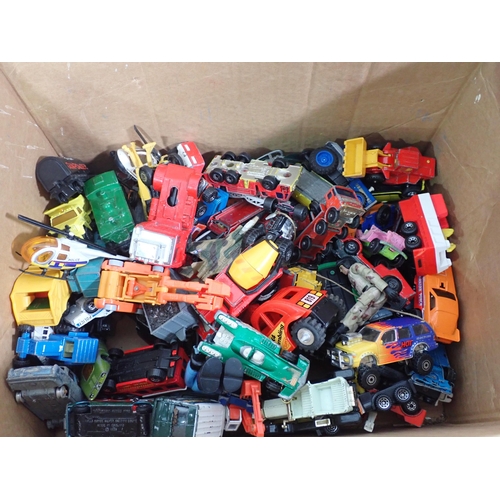 637 - A box of play worn diecast model Vehicles including Lesney Matchbox