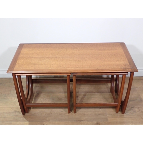 641 - A 20th Century G-Plan style nest of Coffee Tables 3ft 3in W x 1ft 8in H