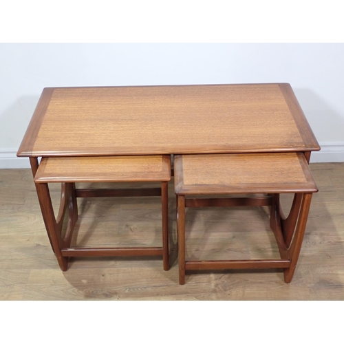 641 - A 20th Century G-Plan style nest of Coffee Tables 3ft 3in W x 1ft 8in H