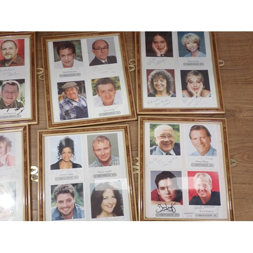 657 - A large quantity of framed and signed Photographs of Coronation Street Stars