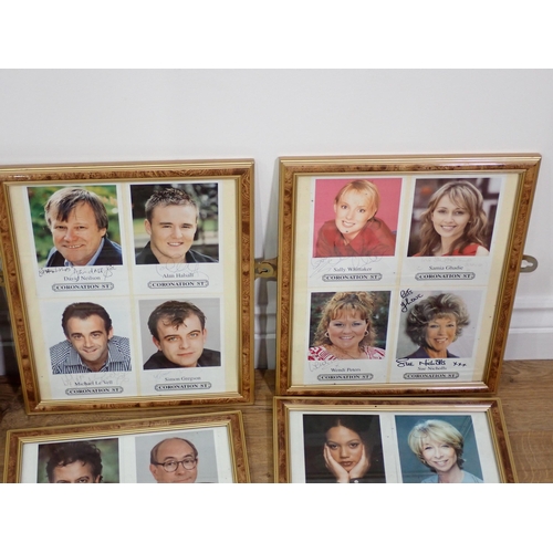 657 - A large quantity of framed and signed Photographs of Coronation Street Stars