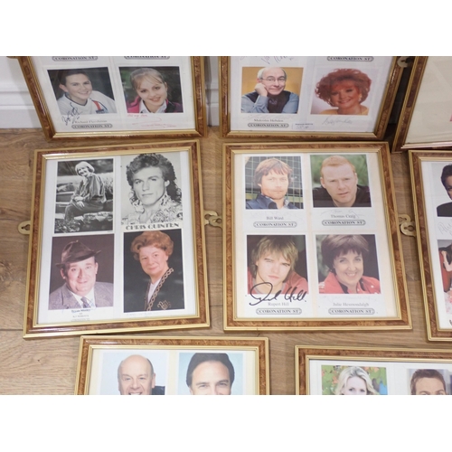 657 - A large quantity of framed and signed Photographs of Coronation Street Stars