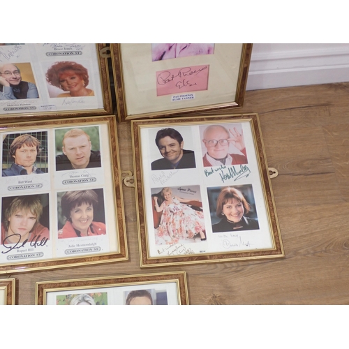 657 - A large quantity of framed and signed Photographs of Coronation Street Stars