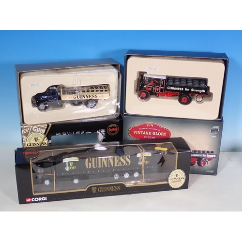 671 - Four boxed models including two Corgi Guiness Lorries, vintage Guiness Lorry and a Corgi Marilyn Mon... 