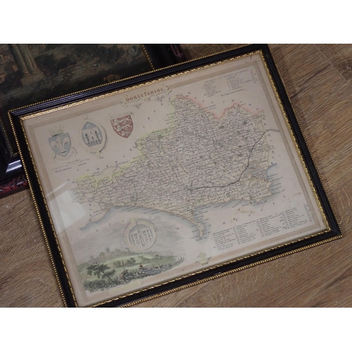 678 - A framed map of Dorset, an Engraving, 