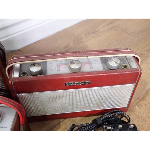 679 - A BT Telephone, and four Roberts Radios