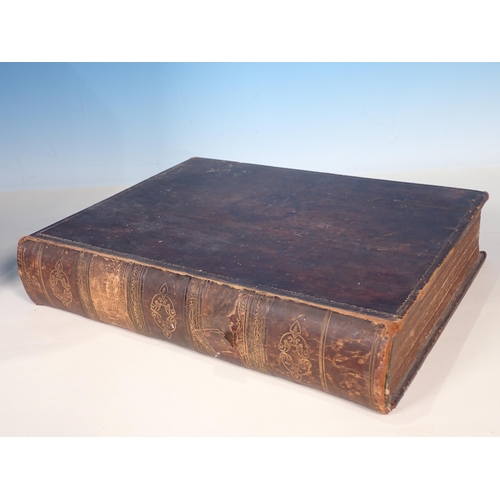 703 - Two Victorian leather bound Bibles and a 19th Century Book in Welsh 'Gweithiau Josephus'