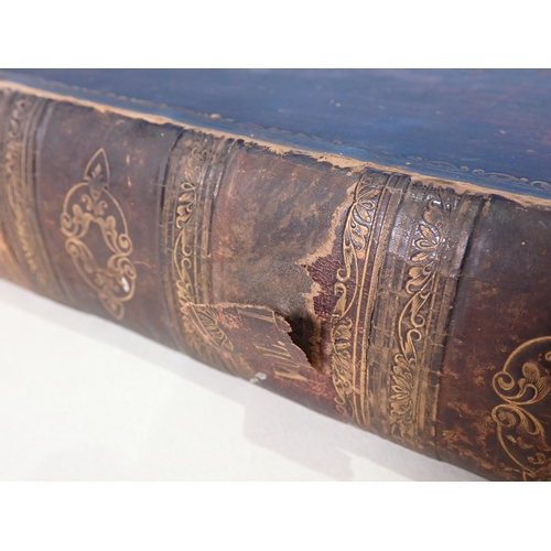 703 - Two Victorian leather bound Bibles and a 19th Century Book in Welsh 'Gweithiau Josephus'